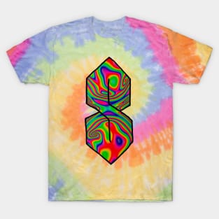 90's "S" Tie Dye - y2k 2000's colorful trippy psychedelic amazing incredible design T-Shirt